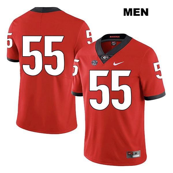Georgia Bulldogs Men's Miles Miccichi #55 NCAA No Name Legend Authentic Red Nike Stitched College Football Jersey NQC5056ZO